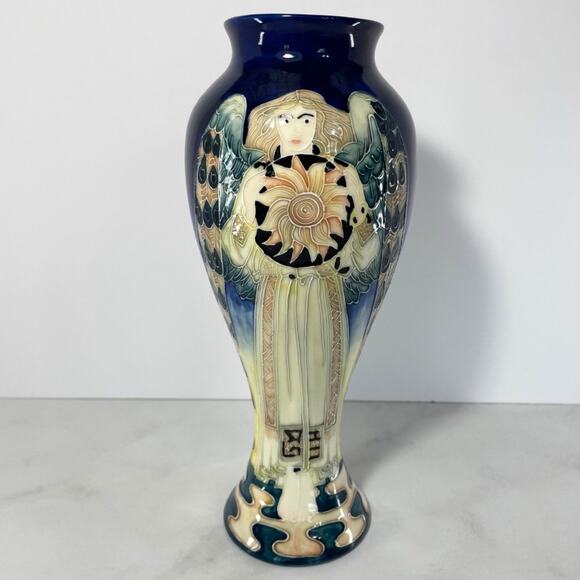 Old Tupton Ware Other - Old Tupton Ware Tube Lined Hand Painted Ceramic Vase ANGEL SUN 10.5” Tall